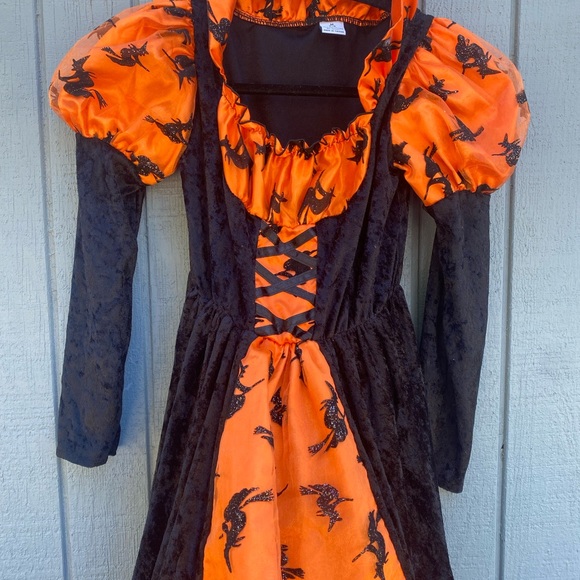 Halloween Witch Hoop Dress with Matching Hat - Picture 6 of 16